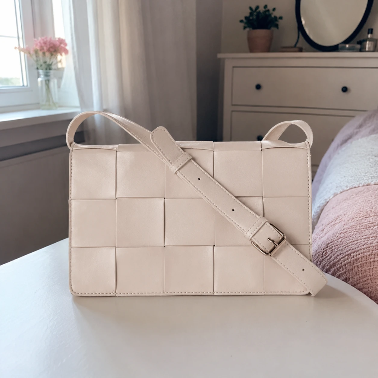 Bolso cruzado entrelazado Crush On Nude
